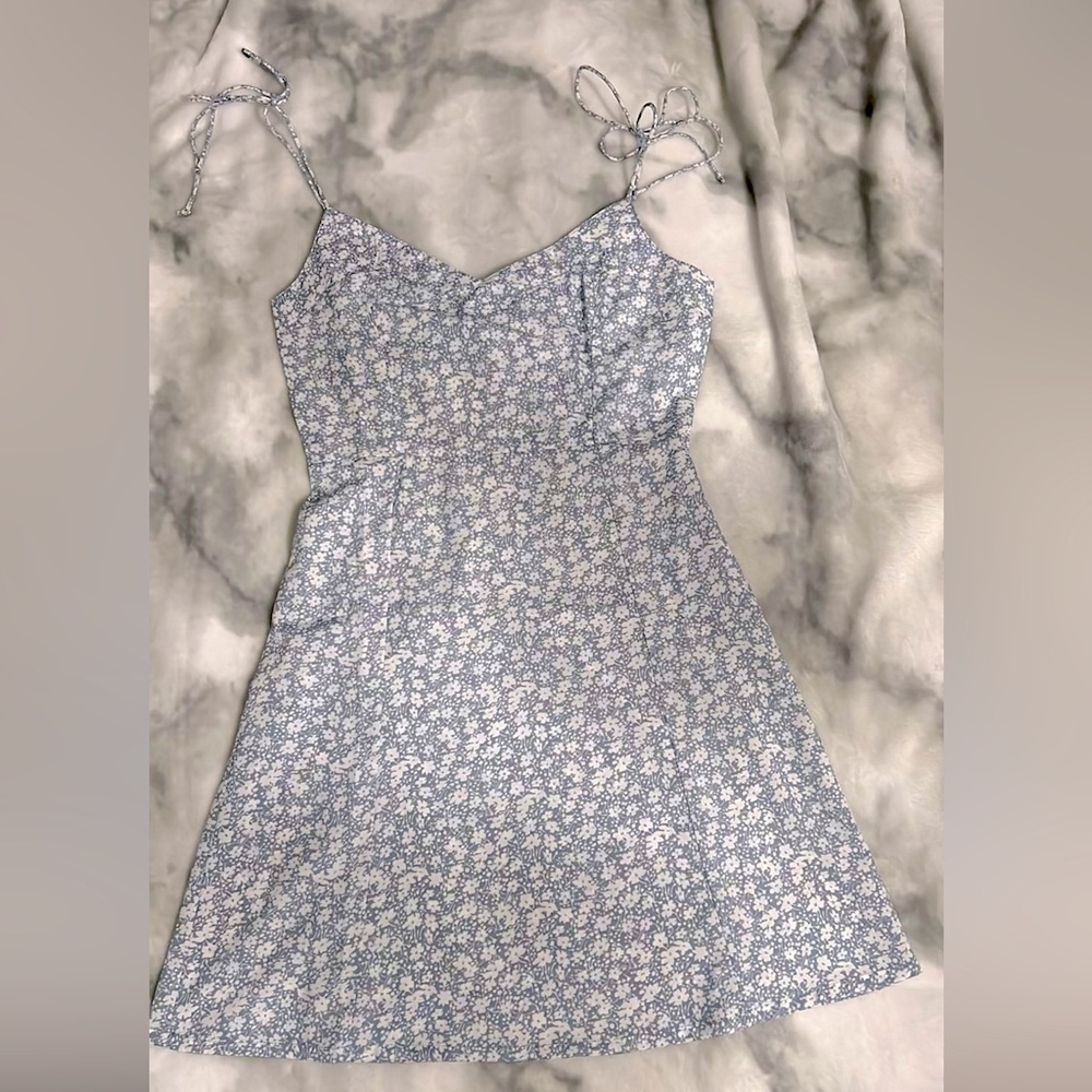 Francesca’s franki blue flower mini dress